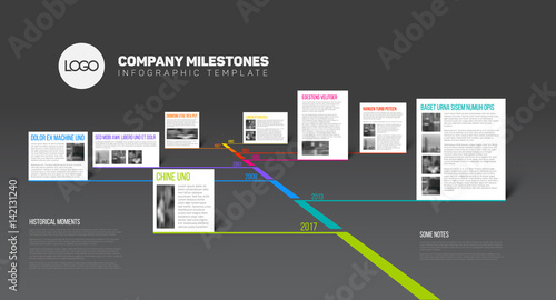 Vector Infographic timeline report template