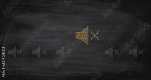 Lautlos Symbol - sticht heraus