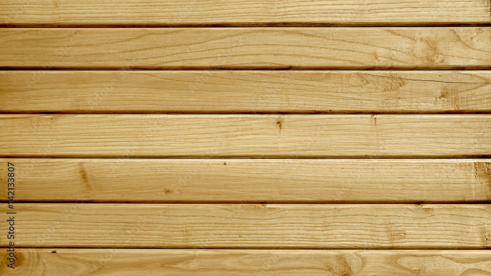 Fototapeta premium Wooden fence with ash tree. The texture of wood background