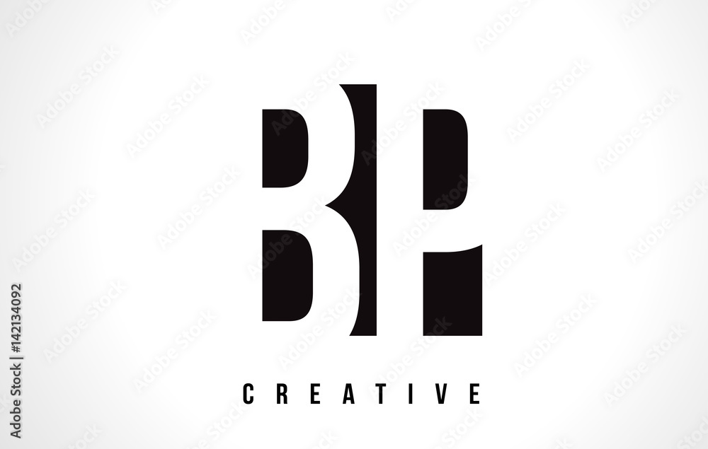 BP B P White Letter Logo Design with Black Square. BP B P White Letter Logo Design with Black Square.