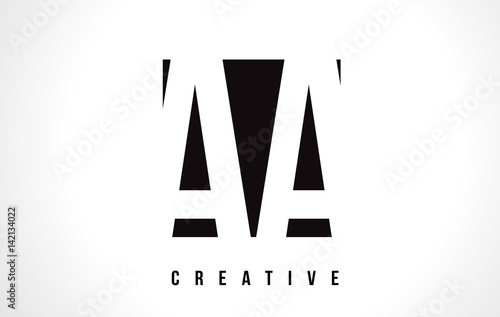 AA A White Letter Logo Design with Black Square.