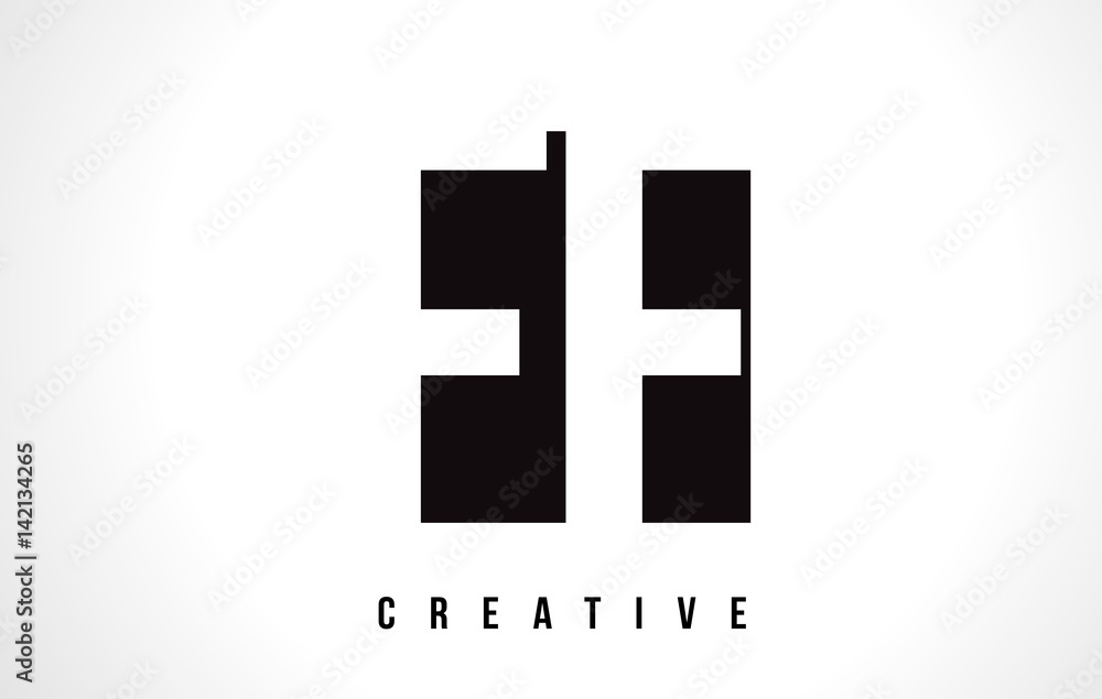 FF F F White Letter Logo Design with Black Square. FF F F White Letter Logo Design with Black Square.