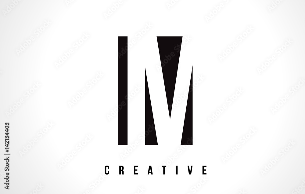 IM I M White Letter Logo Design with Black Square. IM I M White Letter Logo Design with Black Square.