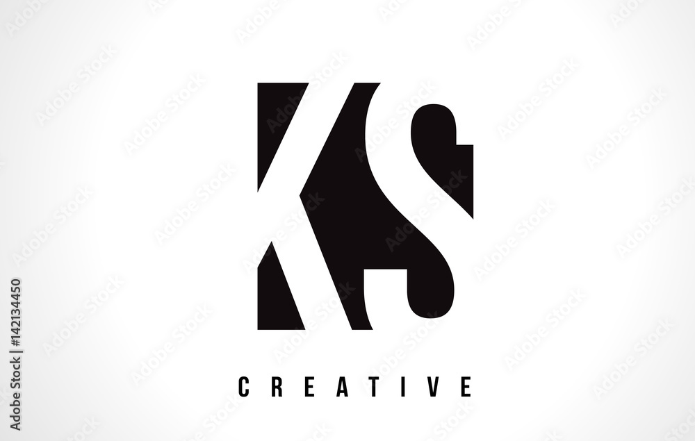 KS K S White Letter Logo Design with Black Square. KS K S White Letter Logo Design with Black Square.