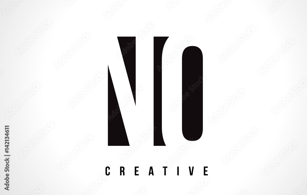 NQ N Q White Letter Logo Design with Black Square.