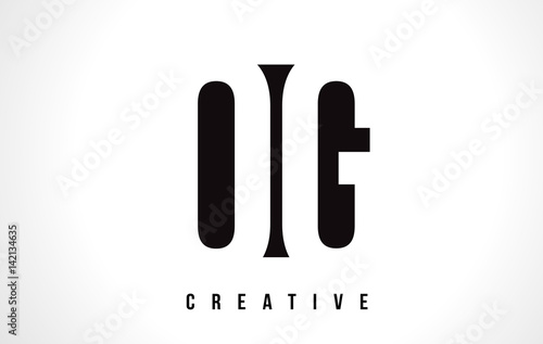 OG O G White Letter Logo Design with Black Square. photo