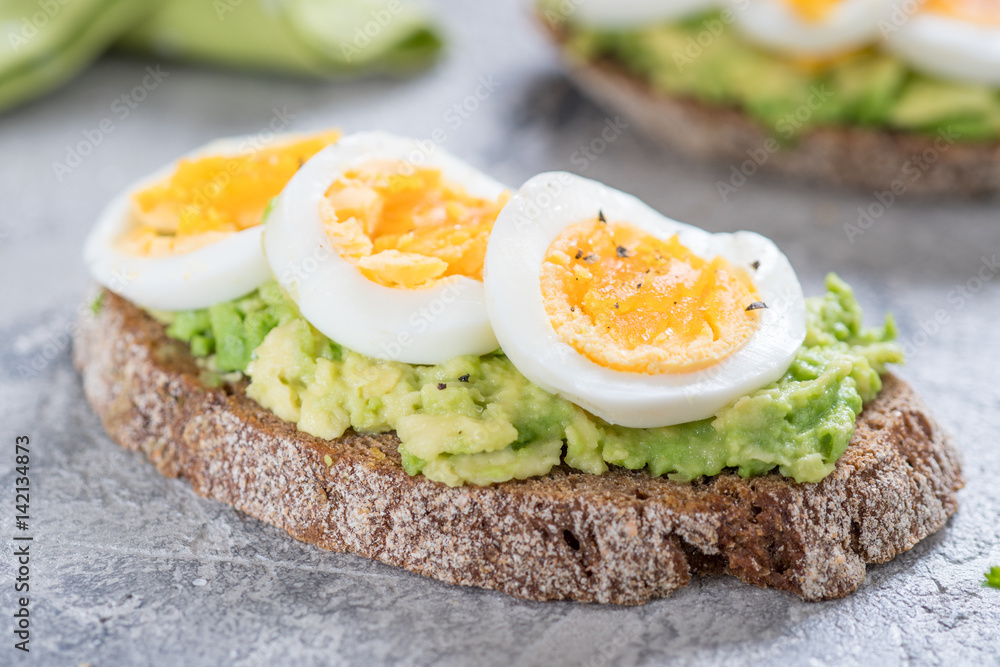 Toast with avocado and egg Toast with avocado and egg