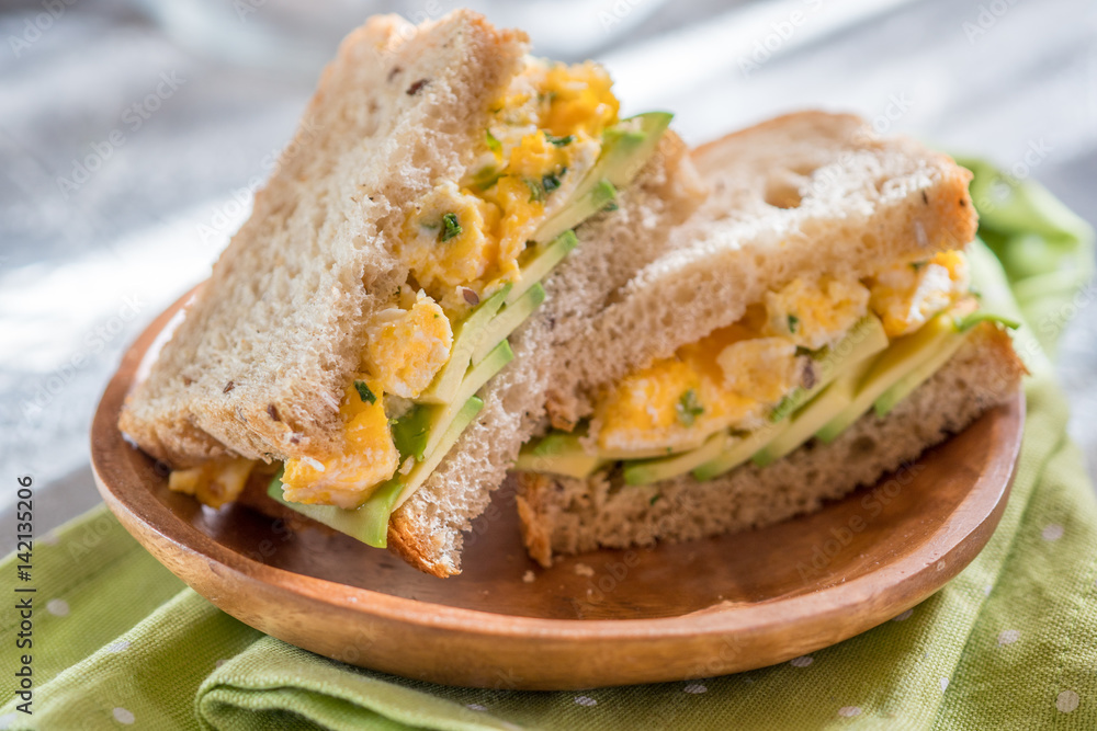 Toast with avocado and egg Toast with avocado and egg