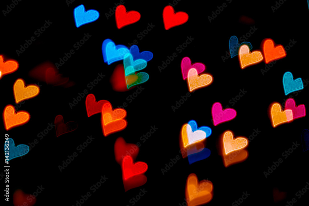 Flying hearts of Bokeh Flying hearts of Bokeh