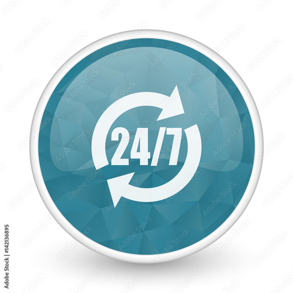 Service brillant crystal design round blue web icon. Service brillant crystal design round blue web icon.