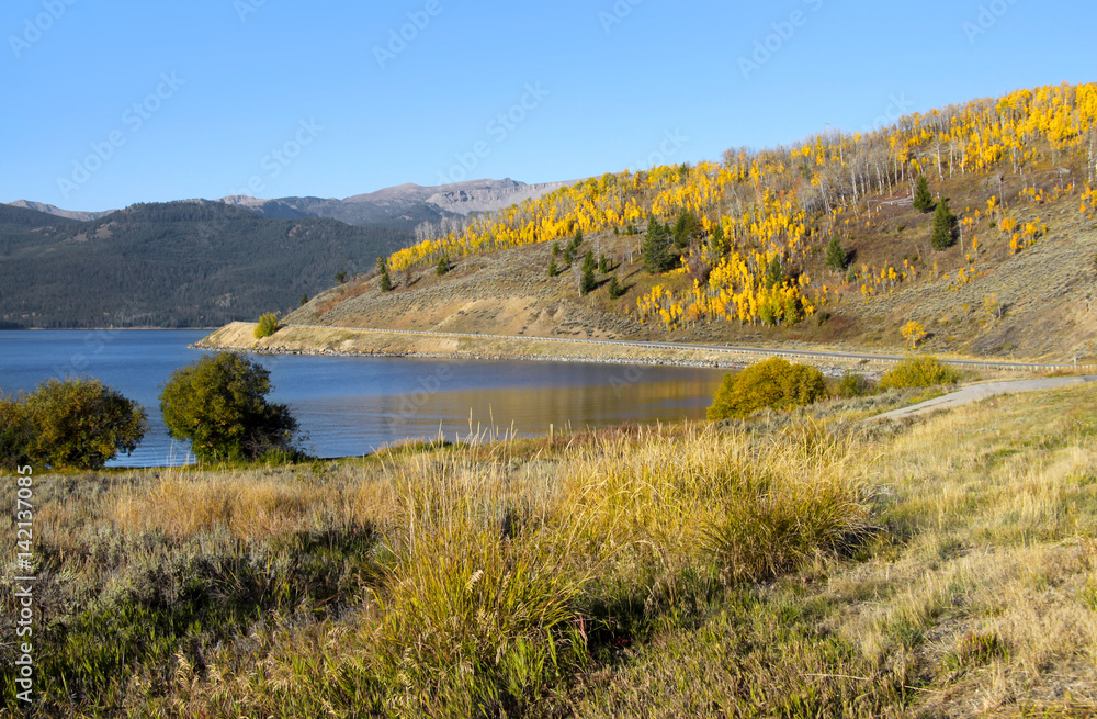 Hebgen lake landscape near Yellowstone national park Hebgen lake landscape near Yellowstone national park