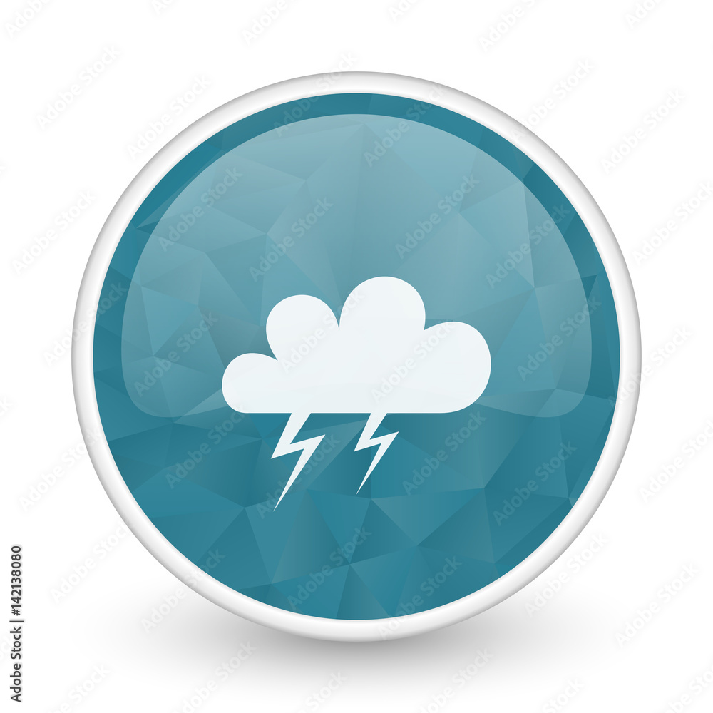 Storm brillant crystal design round blue web icon. Storm brillant crystal design round blue web icon.