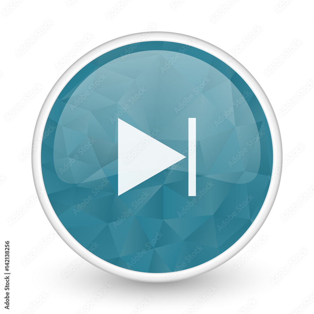 Next brillant crystal design round blue web icon. Next brillant crystal design round blue web icon.