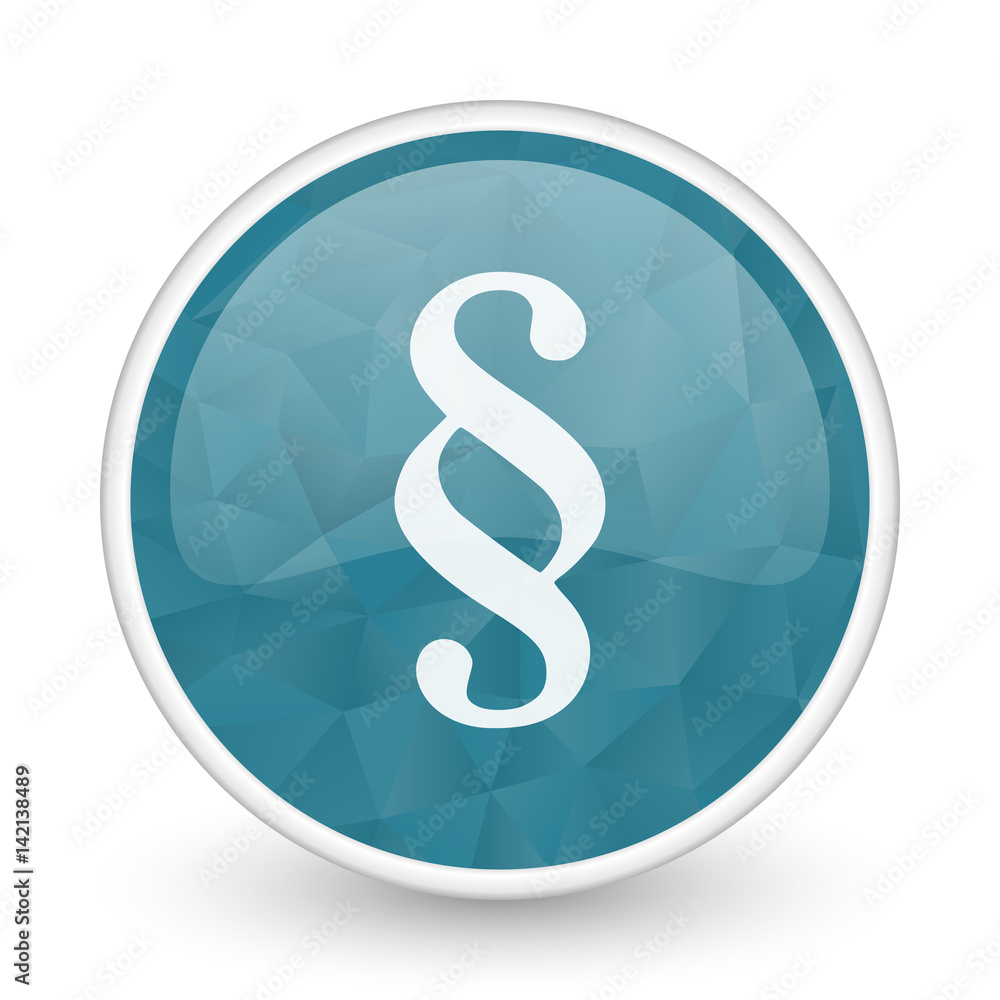 Paragraph brillant crystal design round blue web icon. Paragraph brillant crystal design round blue web icon.