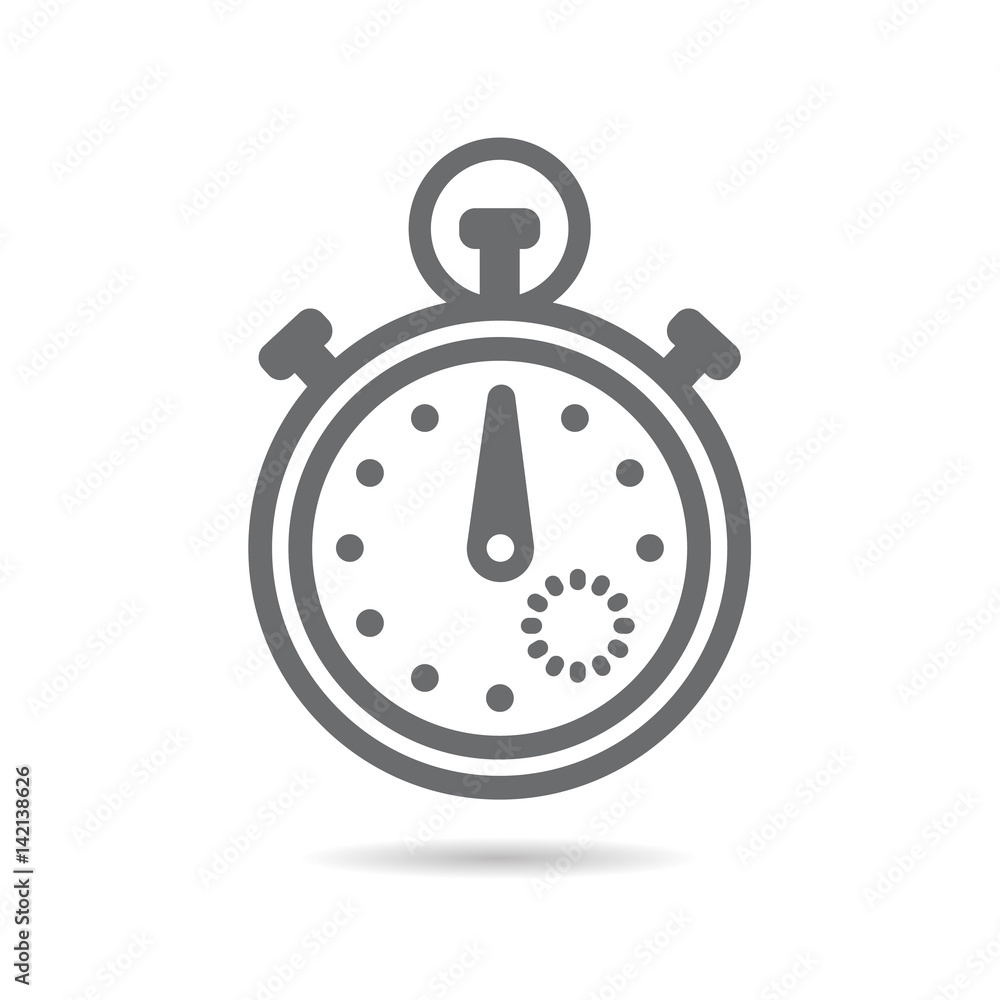 Stopwatch, clock icon. Vector pictogramm on white background. Flat design Stopwatch, clock icon. Vector pictogramm on white background. Flat design