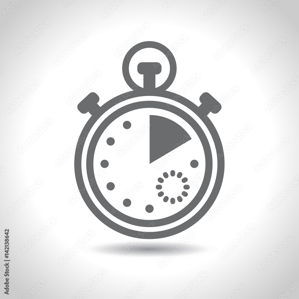 Stopwatch, clock icon. Vector pictogramm on white background. Flat design Stopwatch, clock icon. Vector pictogramm on white background. Flat design