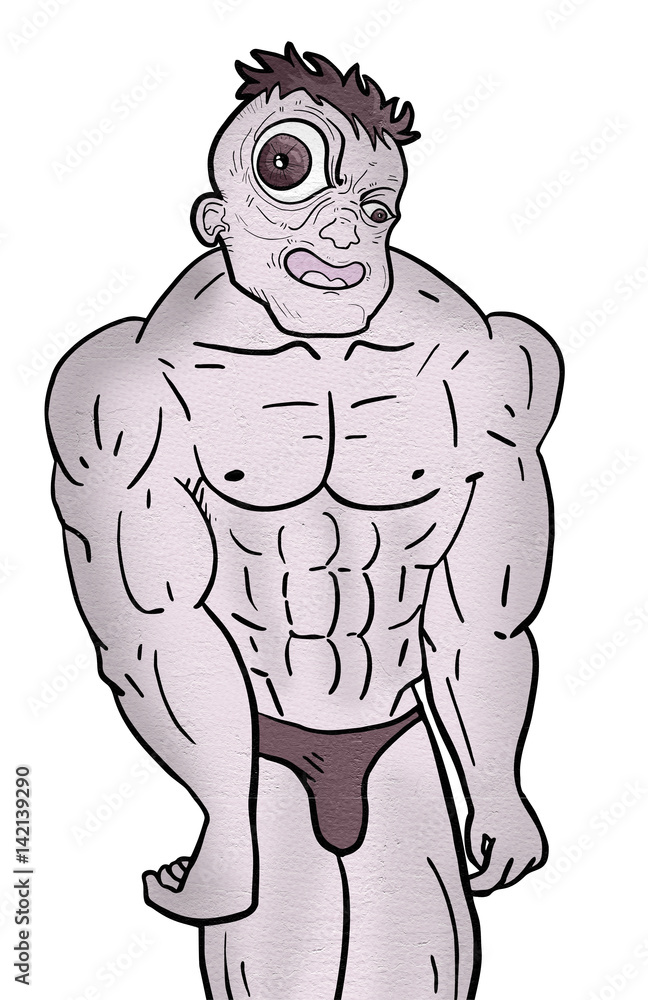 Fototapeta premium ugly muscle man