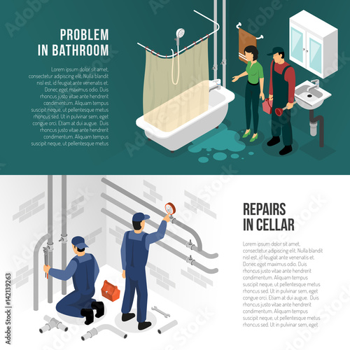 Plumber Pipeline Repair Banners