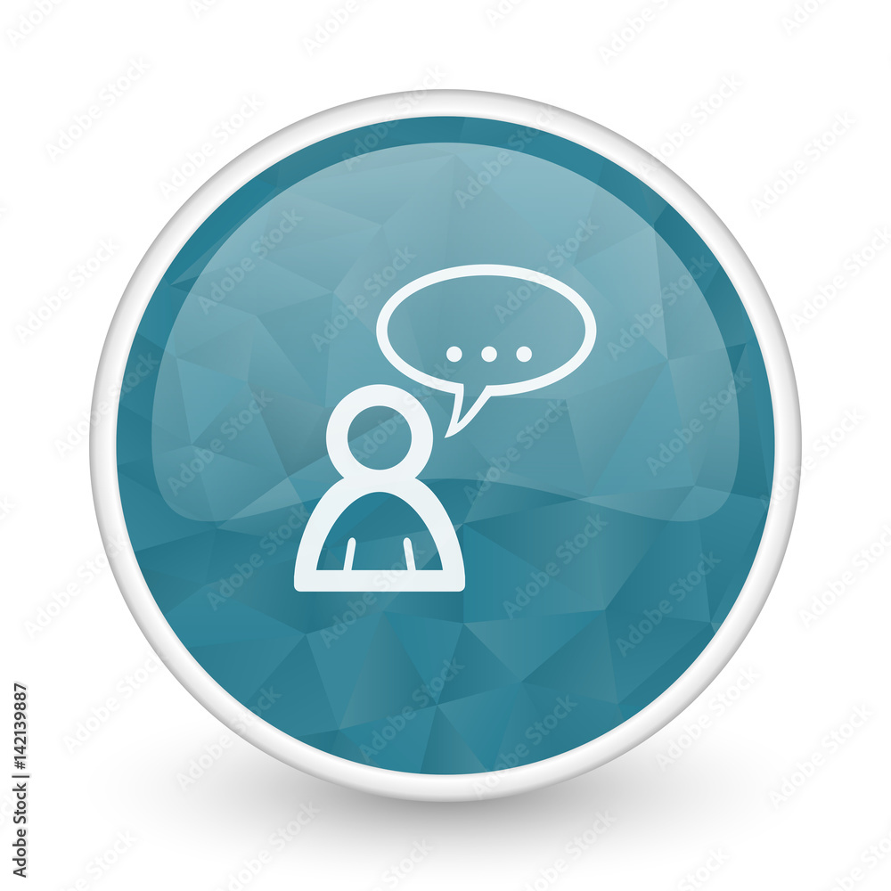 Forum brillant crystal design round blue web icon. Forum brillant crystal design round blue web icon.