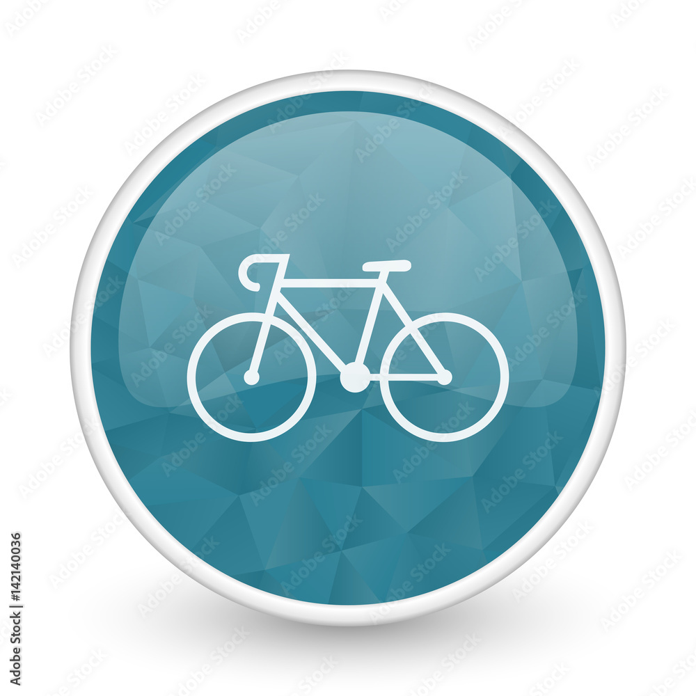 Bicycle brillant crystal design round blue web icon. Bicycle brillant crystal design round blue web icon.