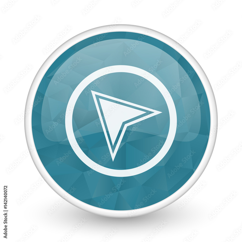 Navigation brillant crystal design round blue web icon. Navigation brillant crystal design round blue web icon.