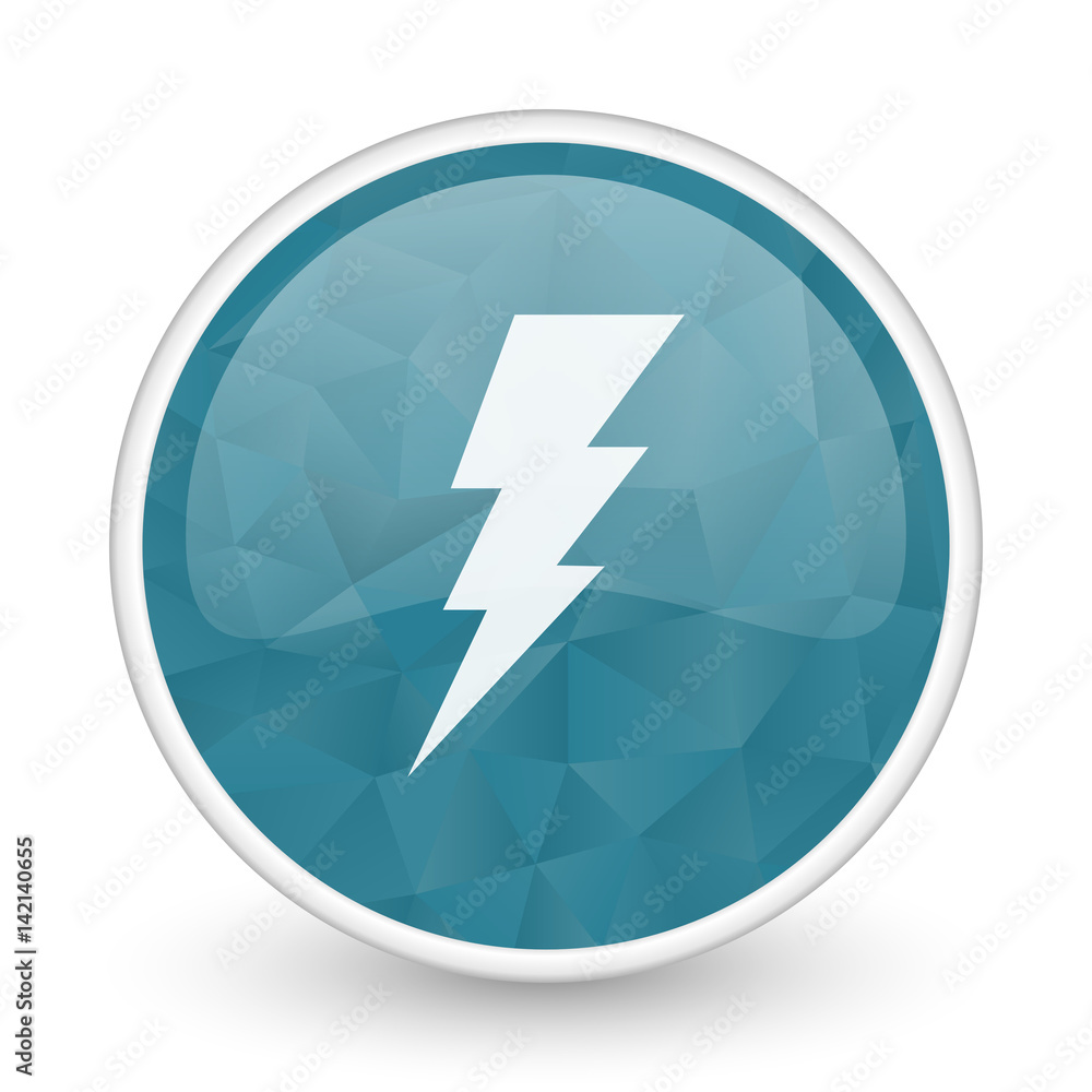 Bolt brillant crystal design round blue web icon. Bolt brillant crystal design round blue web icon.