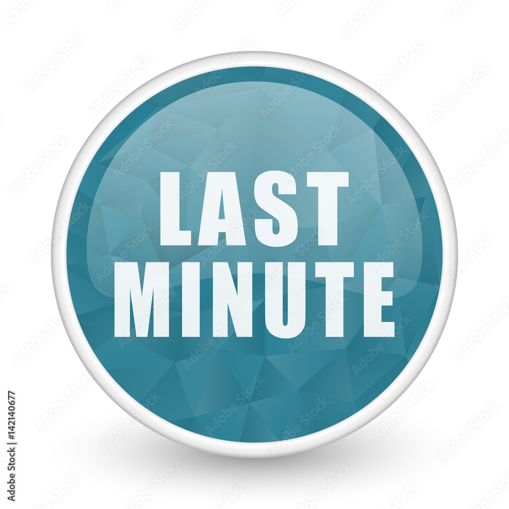 Last minute brillant crystal design round blue web icon. Last minute brillant crystal design round blue web icon.