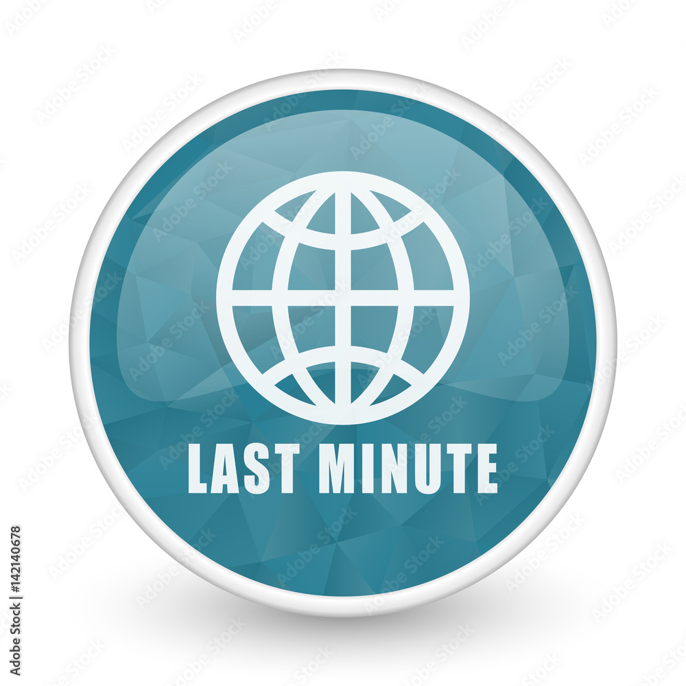 Last minute brillant crystal design round blue web icon. Last minute brillant crystal design round blue web icon.