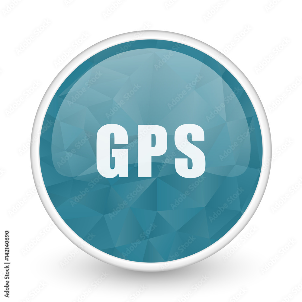 Gps brillant crystal design round blue web icon. Gps brillant crystal design round blue web icon.