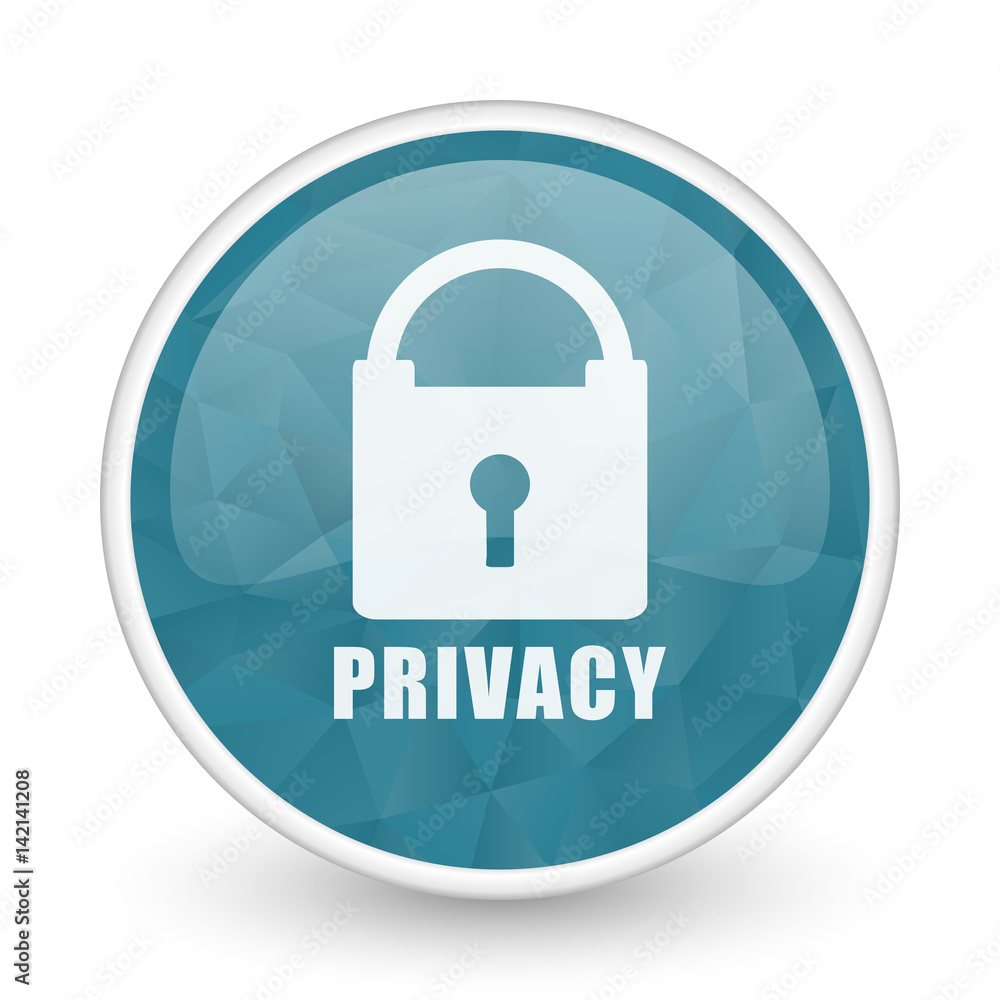 Privacy brillant crystal design round blue web icon. Privacy brillant crystal design round blue web icon.