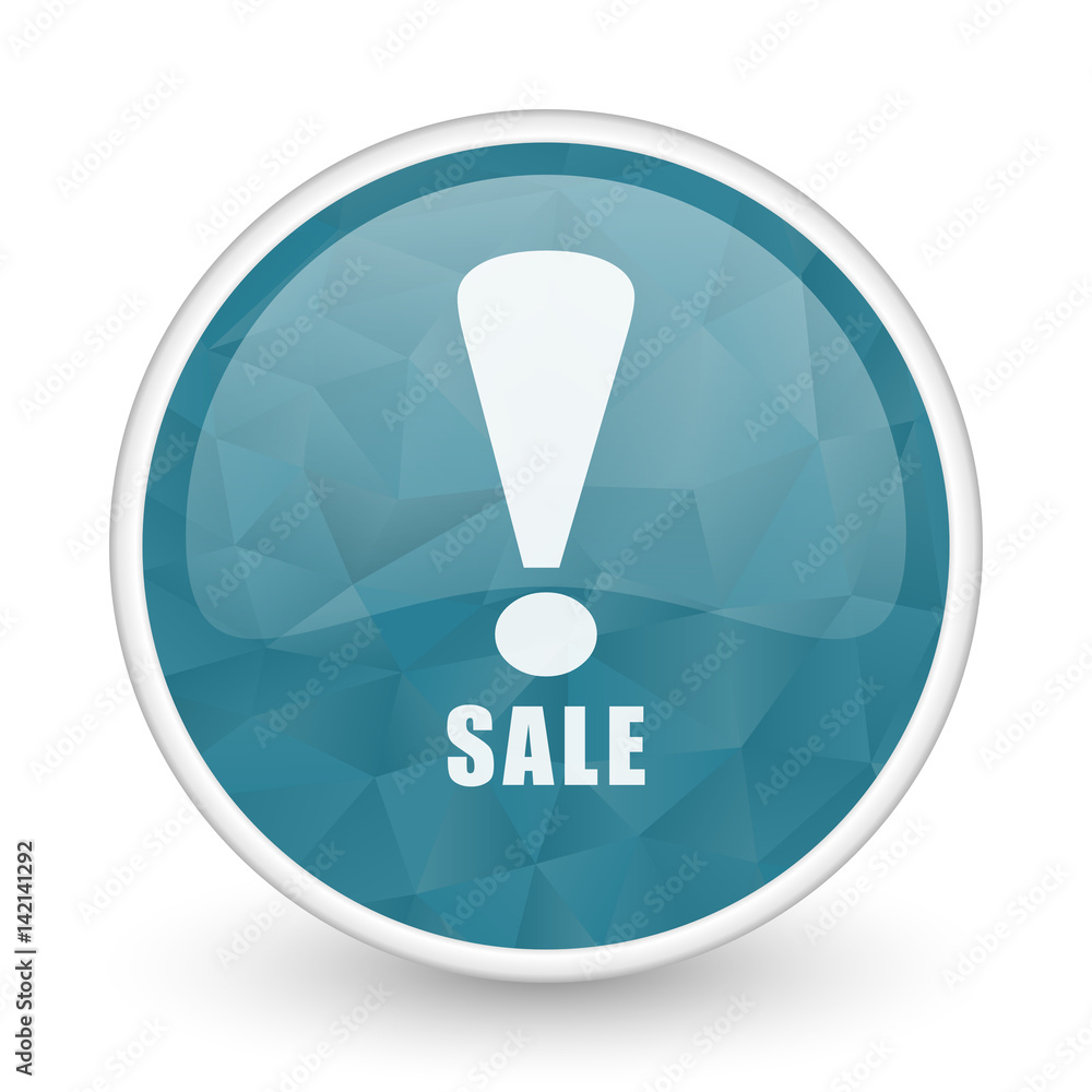 Sale brillant crystal design round blue web icon. Sale brillant crystal design round blue web icon.