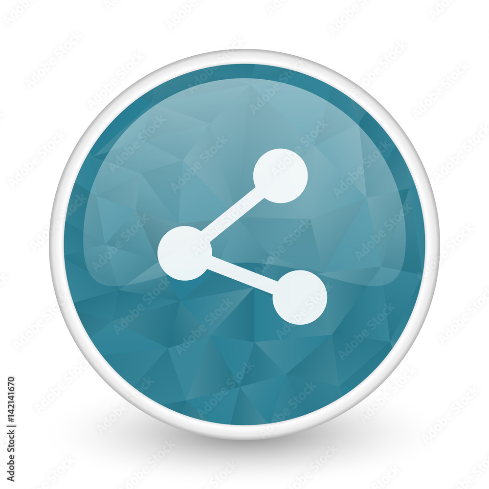 Share brillant crystal design round blue web icon. Share brillant crystal design round blue web icon.