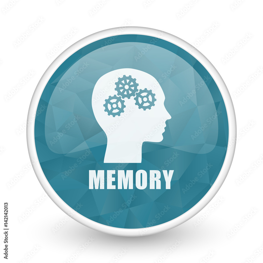 Memory brillant crystal design round blue web icon. Memory brillant crystal design round blue web icon.