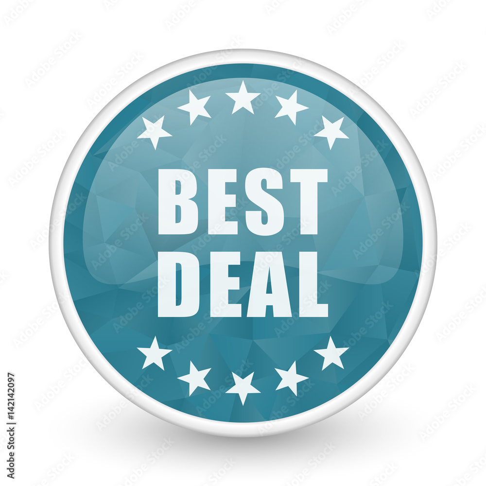 Best deal brillant crystal design round blue web icon. Best deal brillant crystal design round blue web icon.