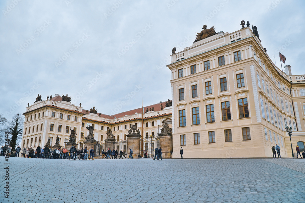The famous Prague Castle - a main attraction for tourists