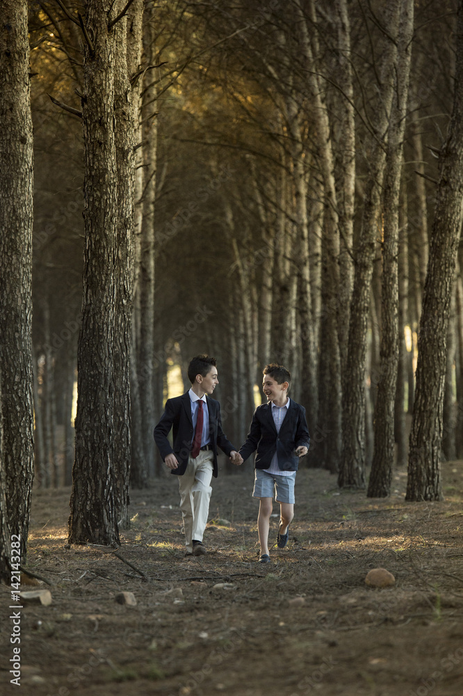 Children they run for the forest of trees Children they run for the forest of trees