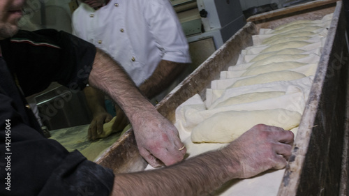 impasto base per pane in panificio