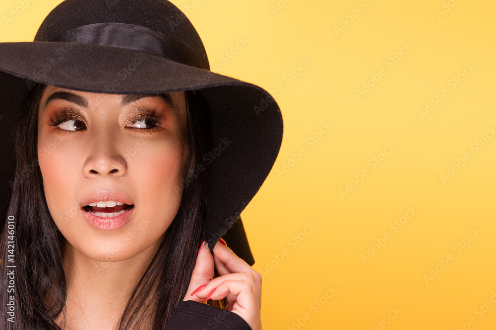Beauty portrait of elegant asian girl. Beauty portrait of elegant asian girl.