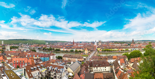 Panoramic aerial view of Wurzburg
