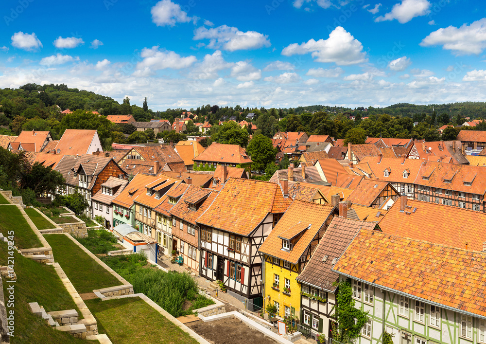 Panoramic view of Quedlinburg, Germany