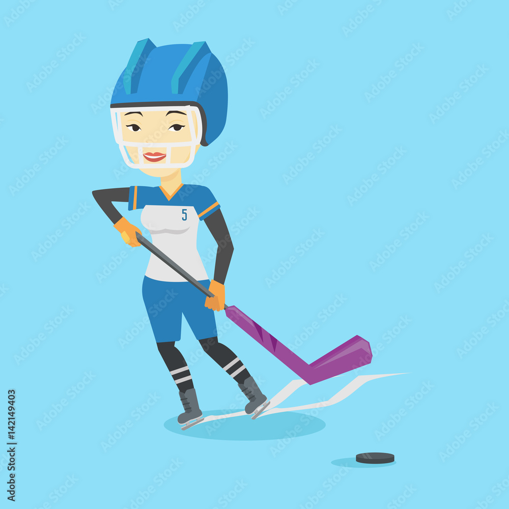 Ice hockey player vector illustration. Ice hockey player vector illustration.