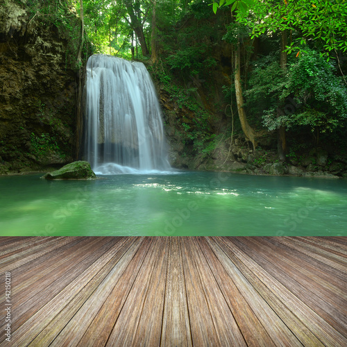 platform beside lake, Tropical forests in Thailand © chokniti