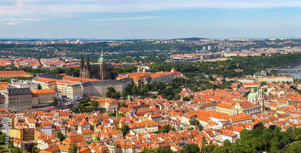 Panoramic aerial view of Prague Panoramic aerial view of Prague