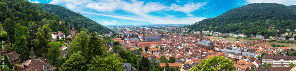 Obraz premium Panoramic aerial view of Heidelberg