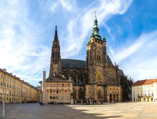 St. Vitus Cathedral in Prague in a beautiful summer day, Czech Republic photo