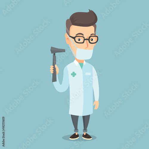 Ear nose throat doctor vector illustration.