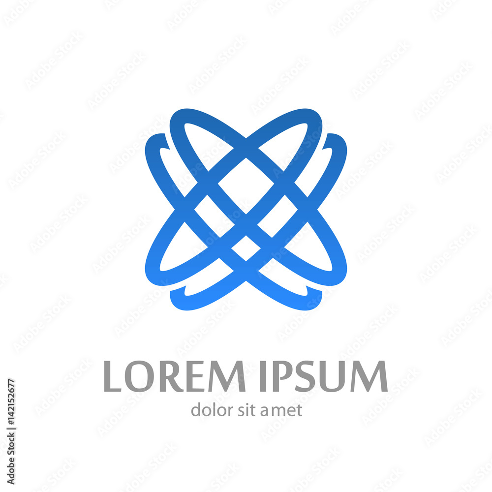Space circular lowercase flat logo design template Space circular lowercase flat logo design template