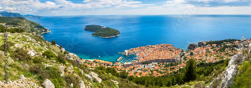 Aerial view of old city Dubrovnik