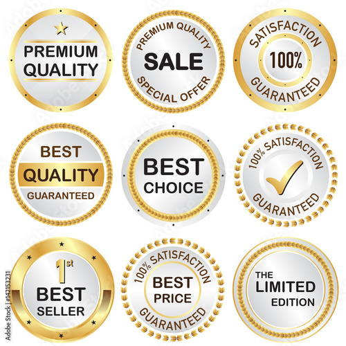 Set of business banner in premium gold and silver shade.