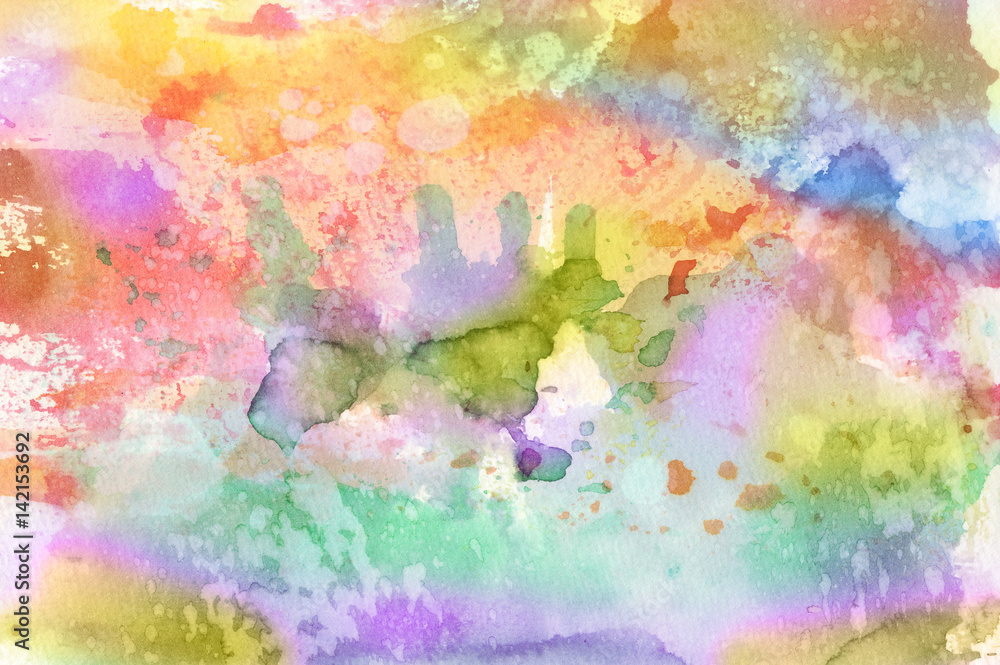 Watercolor Wet Background. Abstract colorful watercolor for background.
